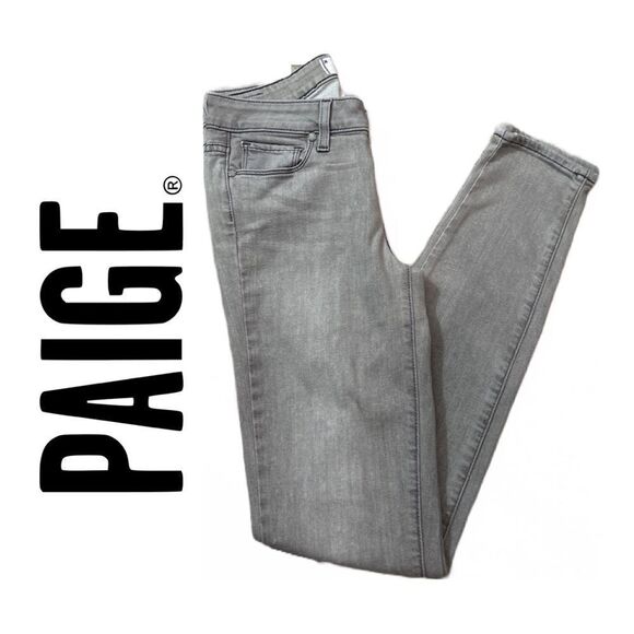 PAIGE Women’s Verdugo Ultra Skinny Light Gray Jeans - Size 25 - Picture 3 of 4